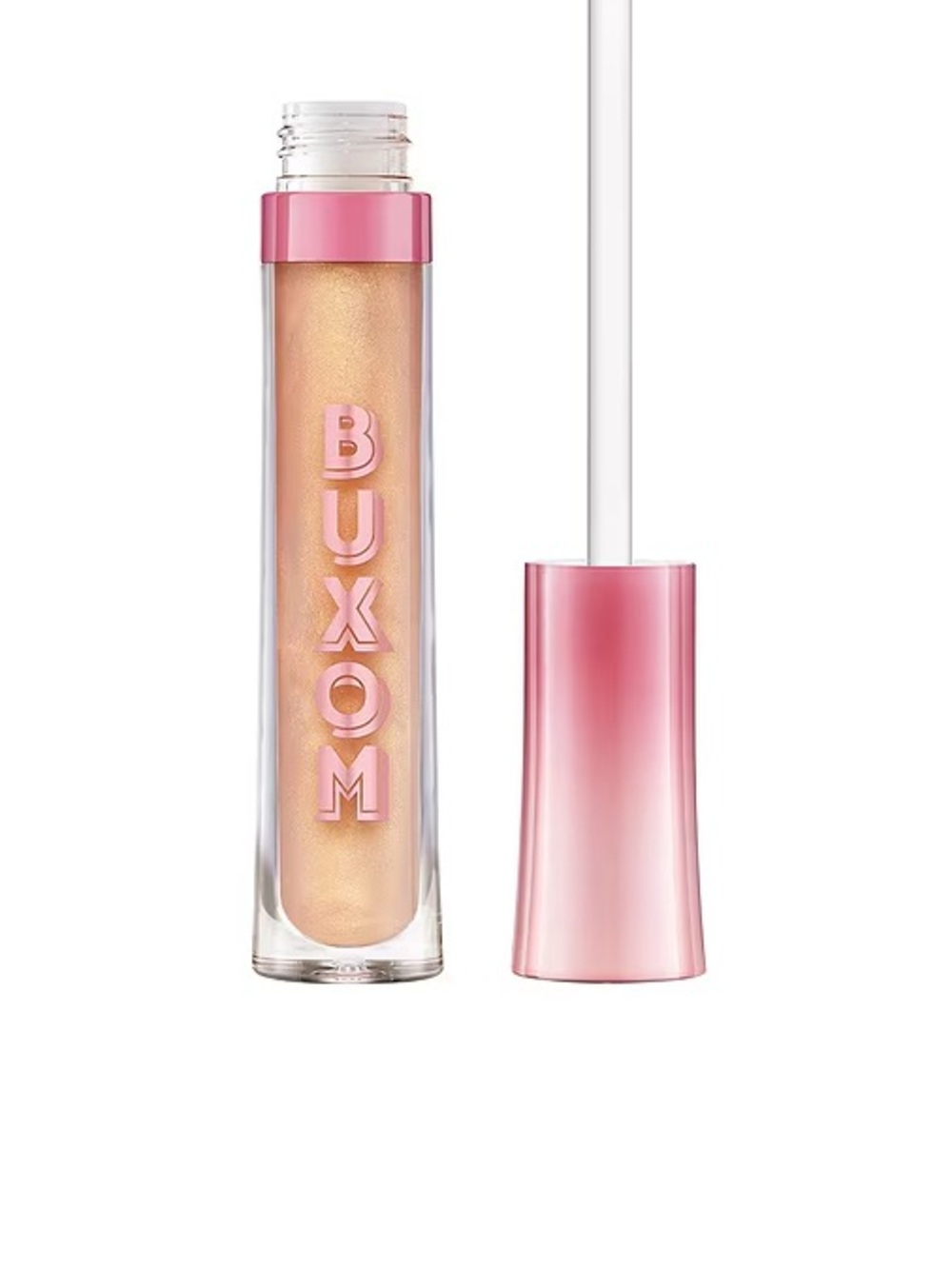 Buxom Lip Gloss in Shimmering Gold with Pink Cap